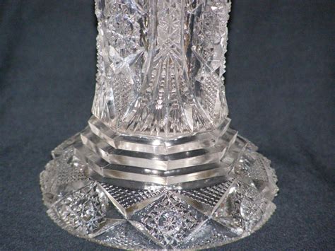 Beautiful Antique Imperial Glass Nucut Lead Cut Glass Vase Etsy