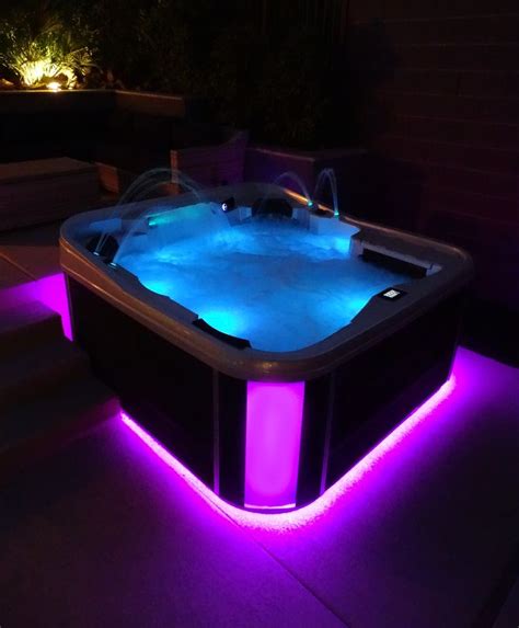 Luxury Hot Tub With Led Lighting Hot Tub Room Luxury Hot Tubs Hot Tub Backyard