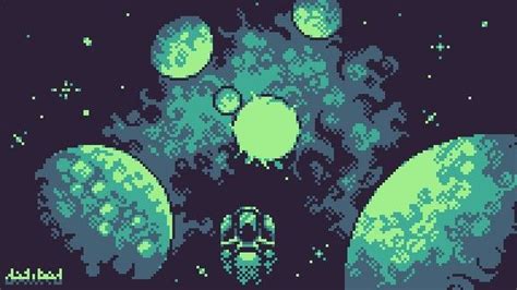 Pixel Art Outer Space Space Ship Planets Galaxy Pixelart