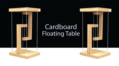 Cardboard Tensegrity Table Floating Table Youtube