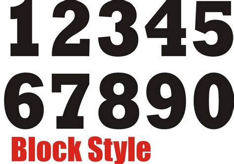 Numbers Block Style Block Style Printable Tags Template Letter