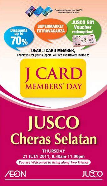 Aeon shares the spirit of generosity this ramadan19 april 2009 : Jusco J Card Member's Day at Cheras Selatan (21 July ...
