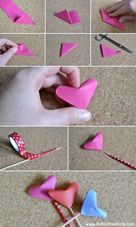 Origami Puffy Hearts Step By Step Tutorial With Pics Hello Little Home