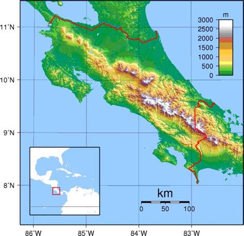 Sistema Montañoso Central Geografía De Costa Rica