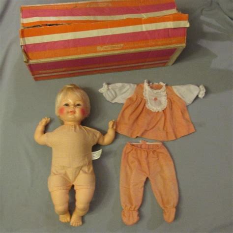 Vtg Horsman Kitchee Koo Baby Doll Soft 1970 Orig Outfit Box Paper 18