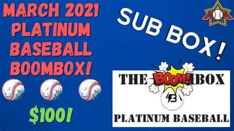 March 2021 Platinum Baseball Boombox💥best Baseball Card Subscription