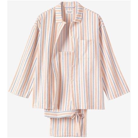 Toast Striped Flannel Pyjama £89 Liked On Polyvore Featuring