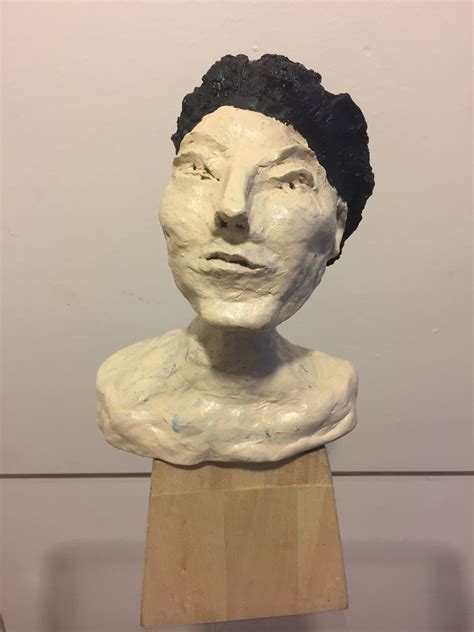 Sculpture Woman Head Clay Ceramic Sculpture Abstract Sculpture Clay
