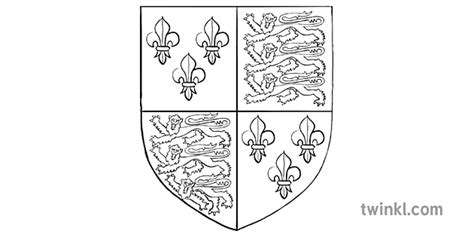 Royal Arms Of England Juoda Balta