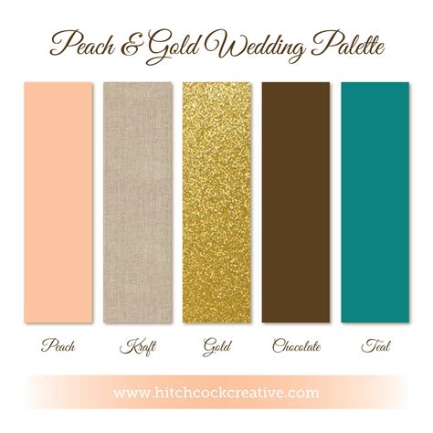 As a cool color, silver goes well with other colors on the cool side of the spectrum. Like the teal, chocolate amd gold palette | Peach gold ...