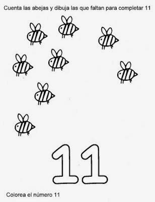Fichas para trabajar el número 11 | Mis recursos didácticos