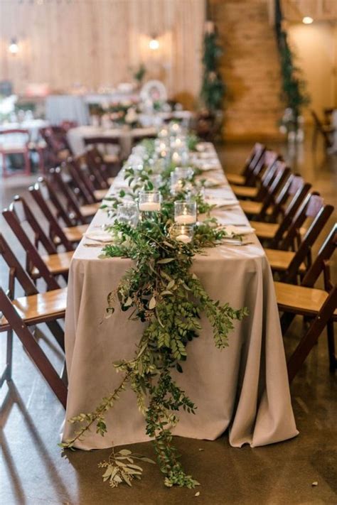 Gorgeous Greenery On Table Weatherford Wedding Venue Decor Ideas Wedding Reception