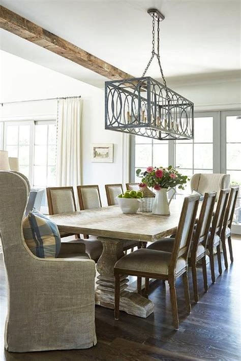 Farmhouse Chandelier Dining Room