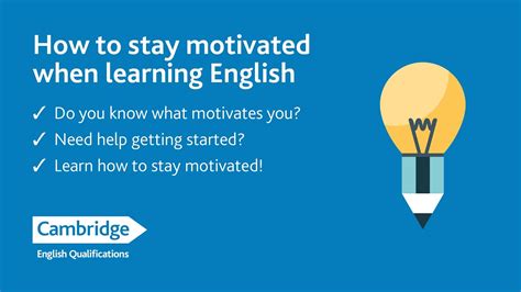 How To Stay Motivated When Learning English Youtube