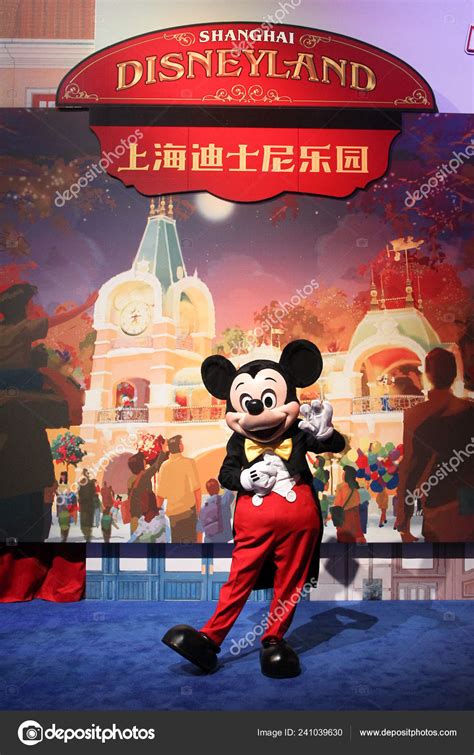 Entertainer Dressed Costume Micky Mouse Waves Launch Ceremony Unveil