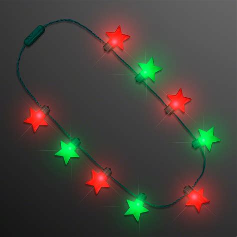 Christmas Stars Led Light Up Necklace By Flashingblinkylights