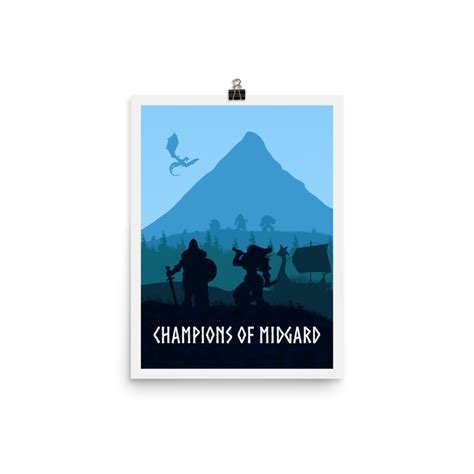 Champions Of Midgard Minimalist Board Game Art Poster Poster Prints