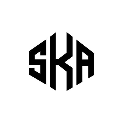 Diseño De Logotipo De Letra Ska Con Forma De Polígono Diseño De