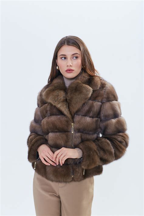 women s jacket real russian sable fur etsy