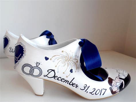 Custom Wedding Shoes For Bride Handpainted Bridal Shoes With Etsy