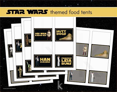 Star Wars Food Labels Template Free Of Star Wars Themed Party Food