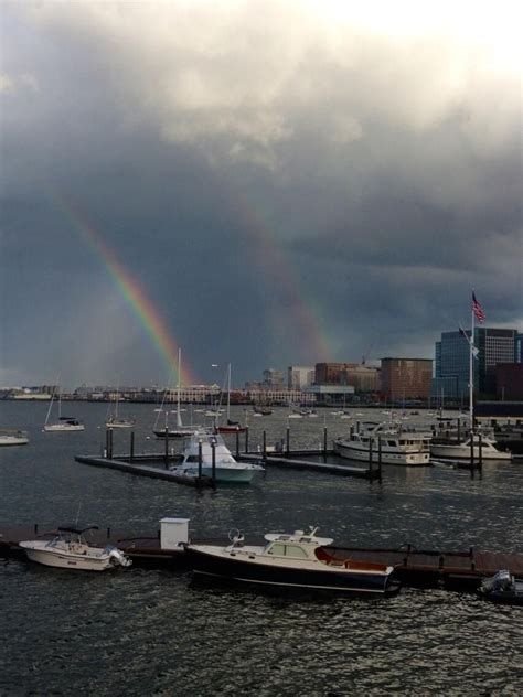 Double Rainbow Over Boston Harbor Beantown Boston Harbor Day Trips