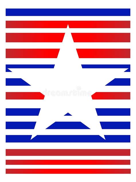 Star And Stripes American Symbols Stock Vector Illustration Of