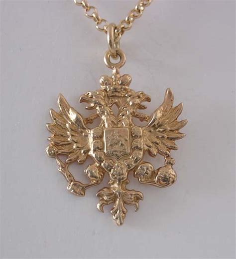 Romanov Gold Double Headed Eagle Pendant 18414112