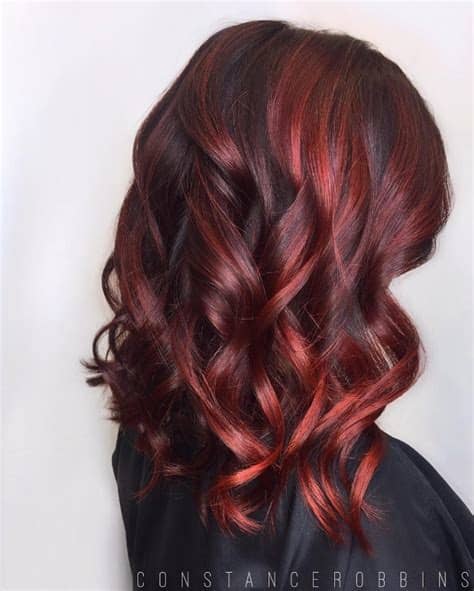We're back to the natural look for this example with highlights in a magnificent shade of auburn. 25 Red And Black Ombre/Highlights Hair Color Ideas May, 2020