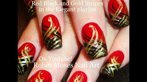 Red Gold Nail Designs Design Talk