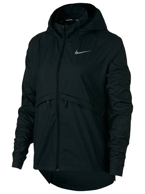 Nike Essential Hooded Womens Running Jacket Black At John Lewis