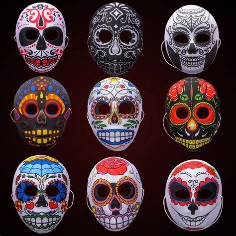 Eva Halloween Skull Mask Painted Peking Opera Mask Fullface Party Adult