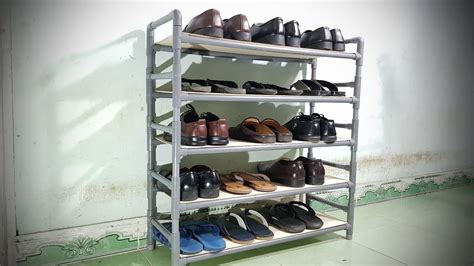 How To Make Shelves For Shoes Using Pvc Pipe Youtube
