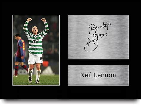 Hwc Trading A4 Neil Lennon Celtic Ts Printed Signed Autograph