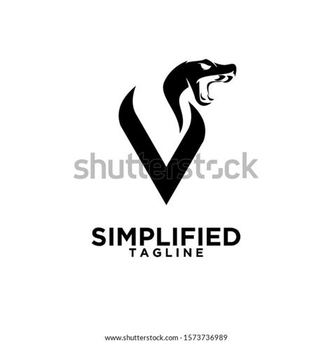 Modern Viper Head Initial V Logo Stock Vector Royalty Free 1573736989