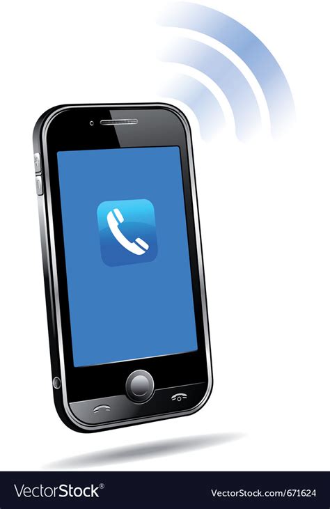 Cell Phone Ringing Royalty Free Vector Image Vectorstock