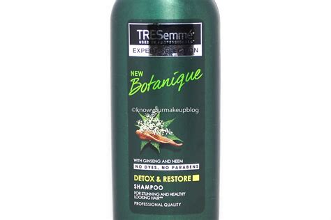 Tresemme New Botanique Detox And Restore Shampoo Review Know Your Makeup