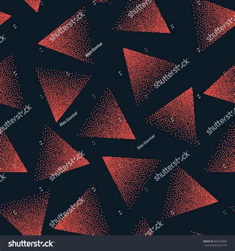 Vector Abstract Stippled Seamless Pattern 80s Stock Vector Royalty