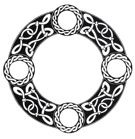 Scandinavian Knot Circle Celtic Circle Circle Tattoo Design Circle