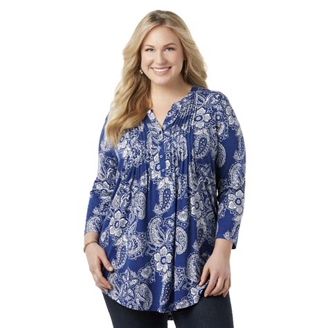 Simply Emma Womens Plus Y Neck Top Shop Your Way Online Shopping