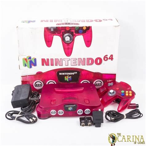 Nintendo 64 N64 Watermelon Red Game Console And Controller Bundle Boxed