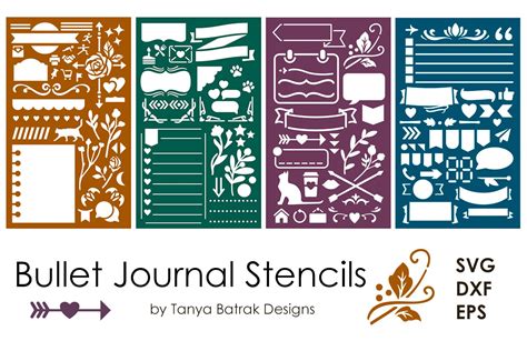 Bullet Journal Stencils 1001467 Cut Files Design Bundles