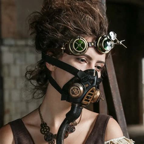 Retro Steam Punk Halloween Mask Steampunk Gas Mask Cosplay Masquerade Party Stage Performance