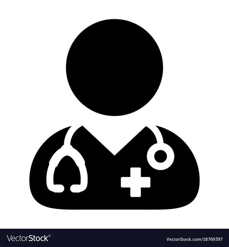 Doctor Icon Medical Consultation Male Physician Vector Image