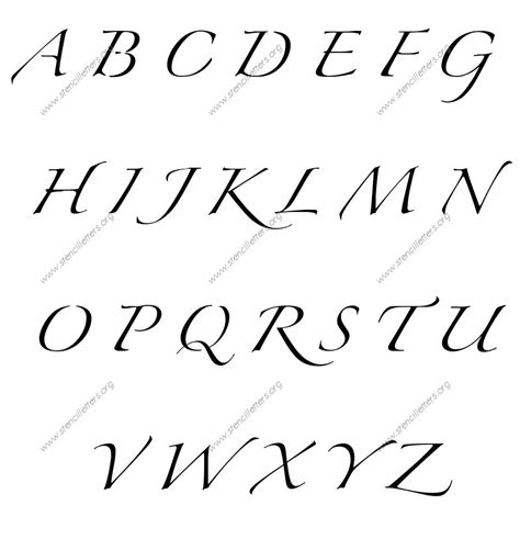 Script Cursive Uppercase And Lowercase Letter Stencils A Z 14 Inch Up To