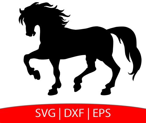 Silhouette Cut File Instant Download Dxf Svg Horse Silhouette Svg