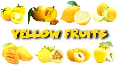 Learn Names Of Yellow Fruits In English Color Kids Youtube