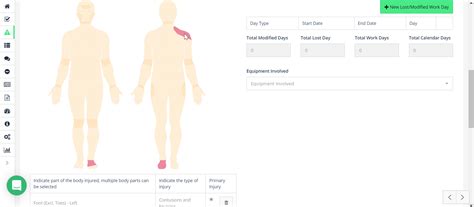 New Feature Body Map For Injury Reporting Emex