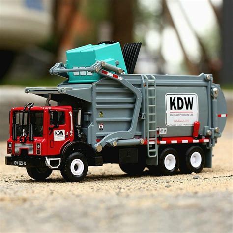 Kdw 124 Alloy Transporter Garbage Vehicle Truck Diecast Car Model Toys