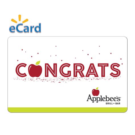 Applebee S Congrats Gift Card Email Delivery Walmart Com